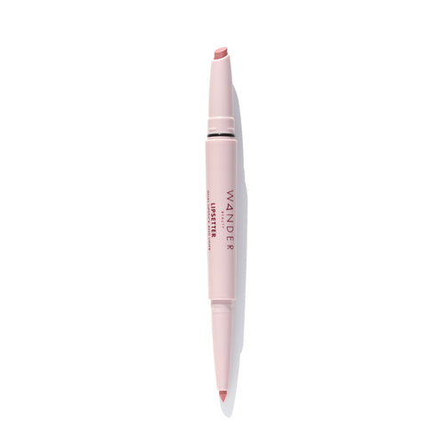 Lipsetter dual lipstick and liner bohemian blush on white image