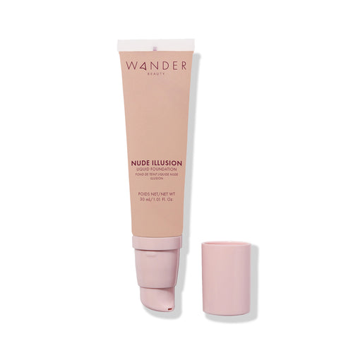 Tube of Wander Beauty tan Nude Illusion Liquid Foundation