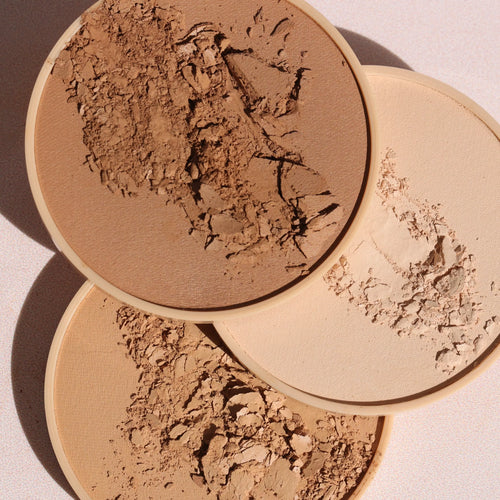 wanderlust powder foundation stacked showing crushed texture